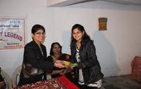 Floral welcome of soft skills trainer Rashmi Priya