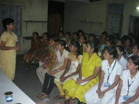 Trainer with Nursing college participants